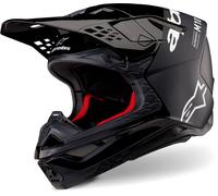 Alpinestars S-M10 Flood, casco de motocross XS male Negro/Mate-Gris Oscuro