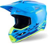 Alpinestars S-M3 Force OCD, casco de motocross L female Azul/Verde