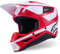 Alpinestars Casco de motocross S-M3 Heat Blanco-Rojo Talla 2XL para Hombres