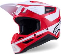 Alpinestars Casco de motocross S-M3 Heat Blanco-Rojo XS para hombre