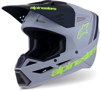 Alpinestars S-M3 Radium, casco de motocross M male Mate Gris/Negro/Amarillo Neón