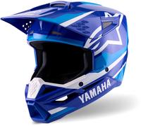 Alpinestars S-M3 Yamaha, casco de motocross L female Azul/Azul Claro/Blanco