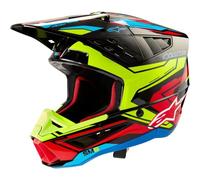 Alpinestars S-M5 Action 2 2024 Casco de Motocross (Black/Yellow/Red,S (55/56))