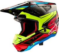 Alpinestars S-M5 Action 2, casco de motocross XL male Negro/Amarillo Neón/Rojo/Azul