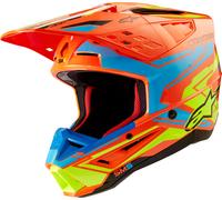 Alpinestars S-M5 Action 2, casco de motocross XS male Naranja Neón/Azul/Amarillo Neón