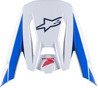 Visera Alpinestars Honda S-M5 Ece 22.06 Blanco-Azul-Rojo Brillante Blanco