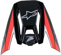 Visera Alpinestars Honda S-M5 Ece 22.06 Negro/Rojo Brillante Negro,Rojo Brillante