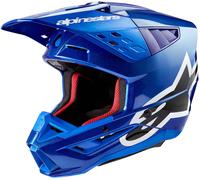Alpinestars S-M5 Corp 2024 Casco de motocross, Azul, Talla L (59/60)