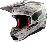 Alpinestars S-M5 Mineral, casco de motocross XL male Mate Gris Claro/Negro/Verde Claro