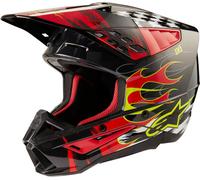 Alpinestars S-M5 Rash Casco de motocross, gris/rojo, Talla L (59/60)