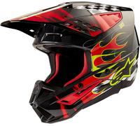 Alpinestars S-M5 Rash, casco de motocross XXL male Gris Oscuro/Rojo/Amarillo Neón