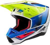 Alpinestars S-M5 Sail 2024 Casco de motocross, amarillo/azul, Talla M (57/58)