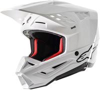 Alpinestars S-M5 Solid 2024 Casco de motocross, Blanco, Talla XL (61/62)