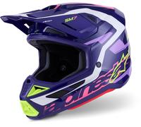 Alpinestars S-M7 Deed Casco de motocross, lila, tamaño XS para Hombres