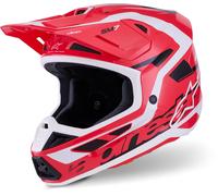 Alpinestars S-M7 Deed Casco de motocross, negro-rojo, tamaño S para Hombres