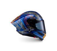 Alpinestars S R 10 Marthainator Le Casco Ece 06 Dot Fim Blue Black Red Gold Glossy