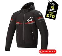 Chaqueta con capucha de Moto de Moto Alpinestars Sector V2 Tech Negro/RojoM Negro,Rojo