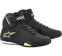 Alpinestars Sektor Zapatos de motocicleta, negro-amarillo, tamaño 45 46 para Hombres