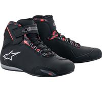Alpinestars Sektor, zapatos impermeables 8 US male Negro/Gris Oscuro/Rojo Neón