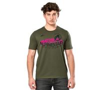 Alpinestars Semicircle SS Csf tee T-Shirt Camiseta de Manga Corta Cuello Redondo, Militar, XL para Hombre