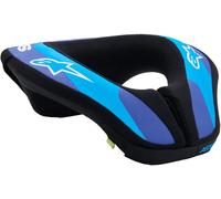 Alpinestars Sequence Guardia de cuello de motocross juvenil, Azul/Blanco/Negro, Talla S/M