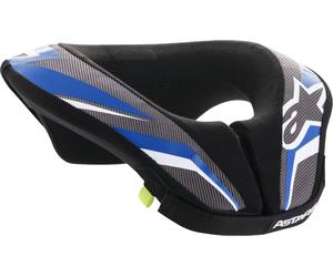 Alpinestars Sequence Guardia de cuello de motocross juvenil, negro/azul, Talla L/XL