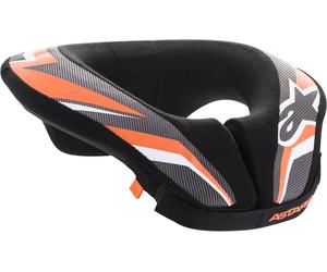 Alpinestars Sequence Guardia de cuello de motocross juvenil, negro/naranja, Talla S/M
