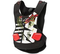 Alpinestars Sequence - Protector de Pecho, Color Negro, Blanco y Rojo