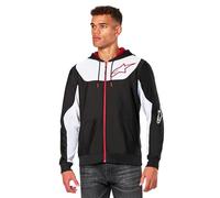 Alpinestars Sessions V3 Sudadera con capucha y cremallera, negro-blanco-rojo, tamaño XL para Hombres