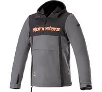 Alpinestars Sherpa Hoodie, chaqueta textil L male Negro/Gris/Rojo Neón
