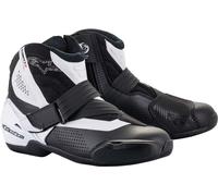 Alpinestars SM-1 R V2 Vented Zapatos de motocicleta, Negro/Blanco, Talla 42