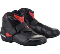 Alpinestars SM-1 R V2 Vented Zapatos de motocicleta, negro-rojo, tamaño 45 para Hombres