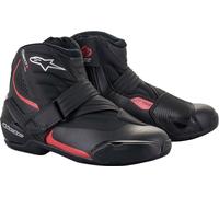Alpinestars SM-1 R V2 Zapatos de motocicleta, negro-rojo, tamaño 48 para Hombres