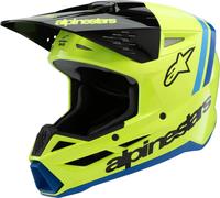 Alpinestars S-M3 Youth Radium Yellow Fluo Black Blue Glossy