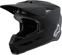 Alpinestars SM3 Solid Casco de motocross juvenil, Black Matt, Talla Y/S (48/49)