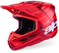Alpinestars SM7 Core Casco de motocross, rojo, tamaño S para Hombres