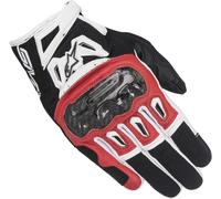 Alpinestars SMX-2 Air Carbon V2 Guantes de moto, negro-blanco-rojo, tamaño XL para Hombres