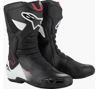 Alpinestars SMX-6 V3 Graphic Botas de moto, Negro/Blanco, Talla 45