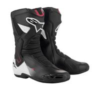 Alpinestars SMX-6 V3 Motocicleta Moto Botas Negro Blanco Rojo Gráfico
