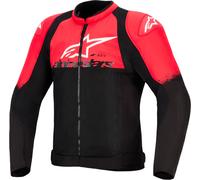 Alpinestars SMX Air Chaqueta textil de motocicleta perforada, negro/neón rojo, Talla 4XL
