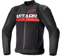 Alpinestars SMX Air Chaqueta textil de motocicleta perforada, negro/rojo, Talla M
