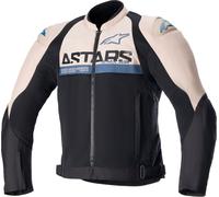 Alpinestars SMX Air Chaqueta textil de motocicleta perforada, negro-beige, tamaño M para Hombres
