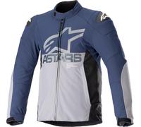 Alpinestars SMX chaqueta textil impermeable para motocicletas, Azul oscuro/gris, Talla S