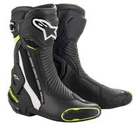 Alpinestars SMX Plus v2 Botas de moto (Black/White/Yellow,39)