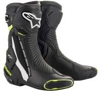 Alpinestars SMX Plus v2 Botas de moto, negro-blanco-amarillo, tamaño 42 para Hombres