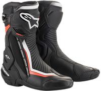 Alpinestars SMX Plus v2 Botas de moto, Negro/Blanco/Rojo, Talla 44