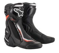 Alpinestars SMX Plus v2 Botas de moto, negro-blanco-rojo, tamaño 46 para Hombres