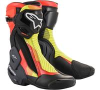 Alpinestars SMX S-MX Plus V2 Negro/Rojo/Flu/Gris Motocicleta Bota Deportiva