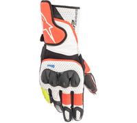 Alpinestars SP-2 V3, guantes XL male Blanco/Rojo Neón/Negro
