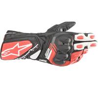 Alpinestars SP-8 V3 Guantes de moto, negro-blanco-rojo, tamaño M para Hombres
